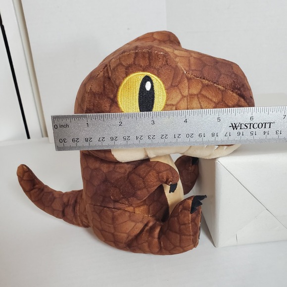 Jurassic Park T-Rex Plush Dinosaur Brown Stuffed Animal Toy - Picture 15 of 16